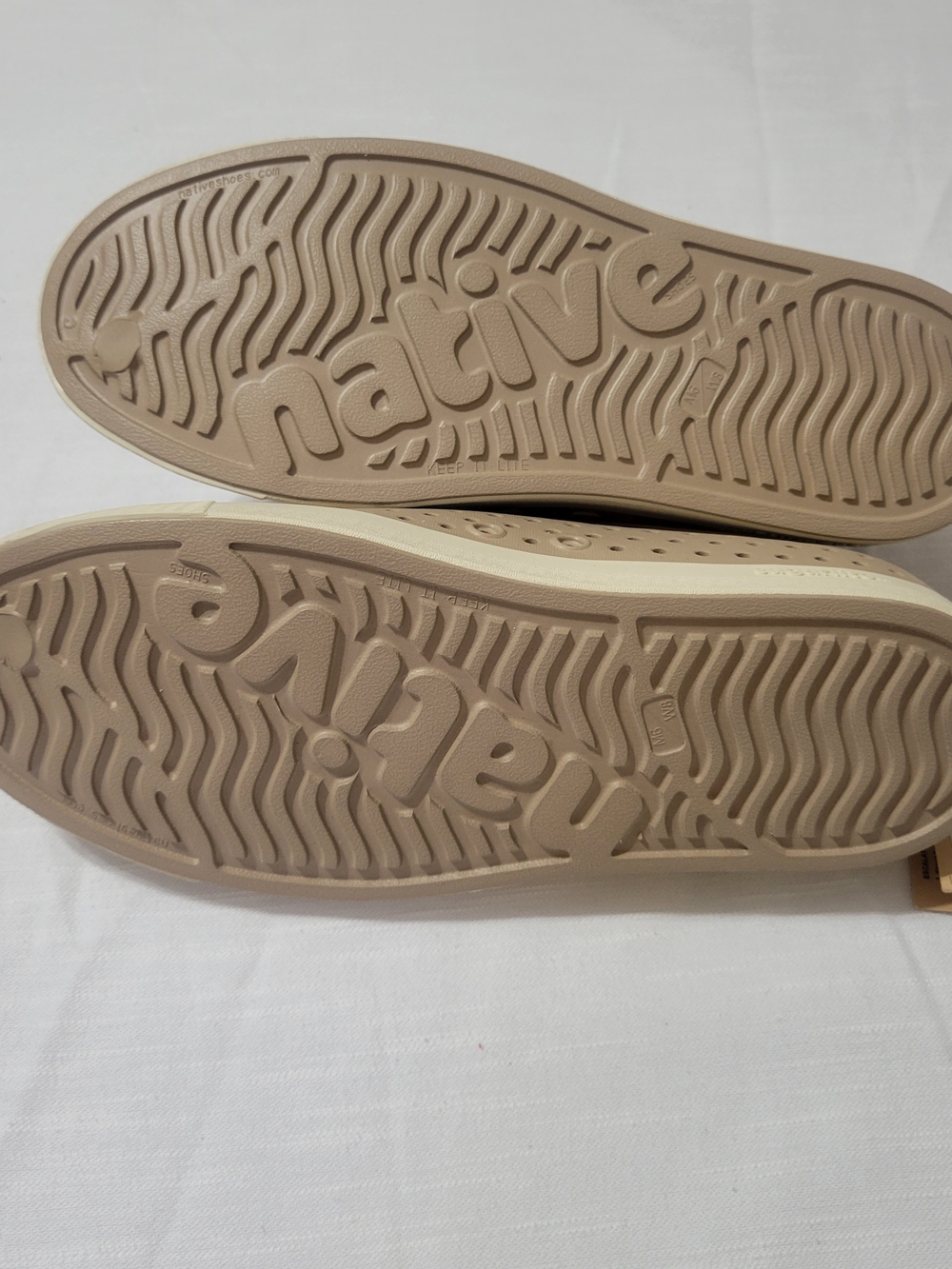 Native Slip-On Jefferson Sneakers in Flax Tan/ Bone White - Picture 5 of 7
